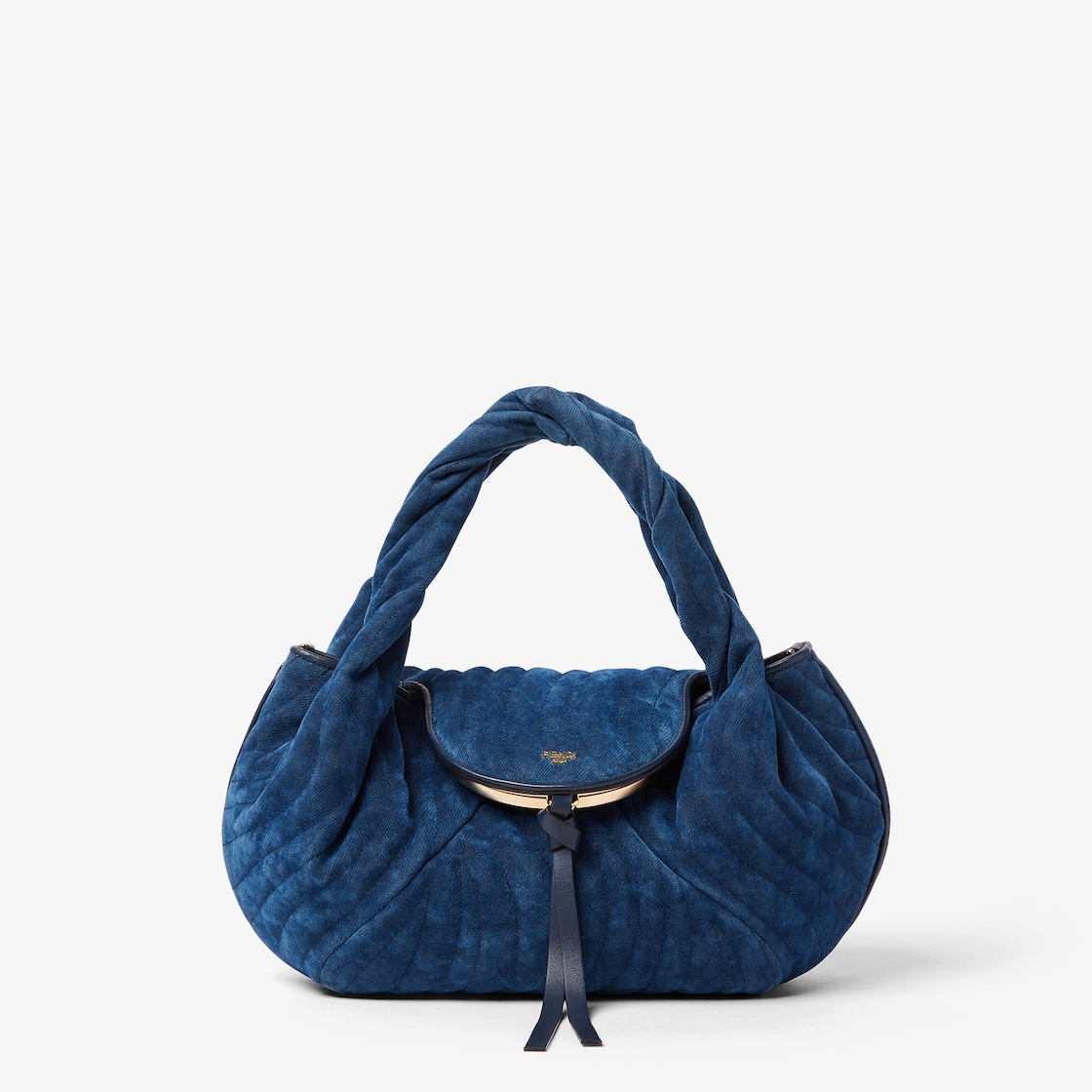FENDI Fendi Spy Small Blue FF flocked denim quilted bag - Image 1